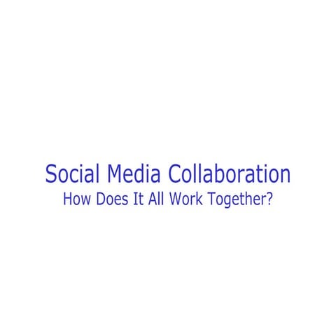 New Media Collabroation for B2B