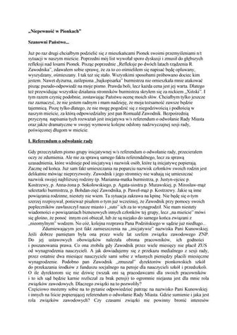 Niepewność W Pionkach