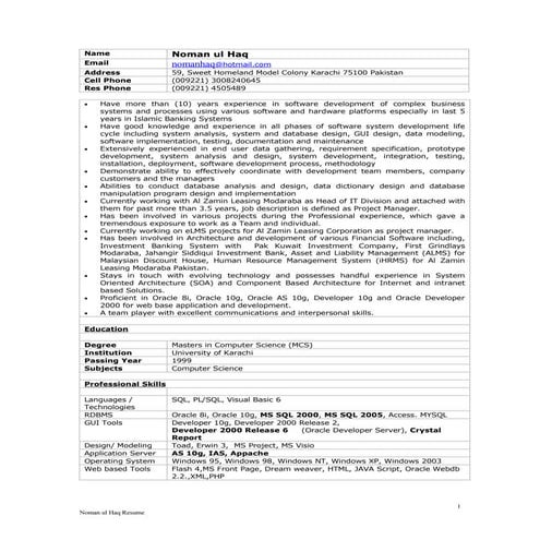Noman Haq Cv