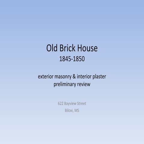 Old Brick House 2 26 09