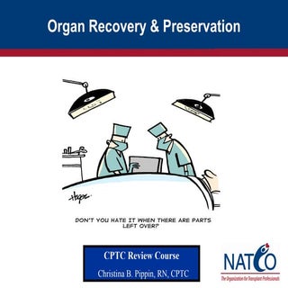 Organ Recovery & Preservation