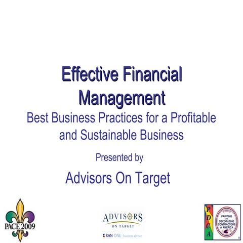 Pace 2009 Effective Financial Management