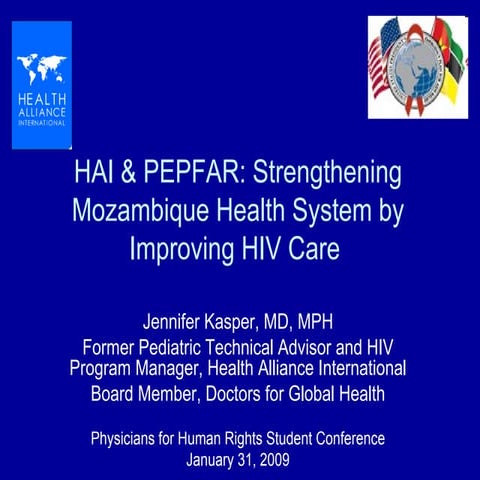 HAI & PEPFAR: Strengthening Mozambique Health System by Improving HIV Care