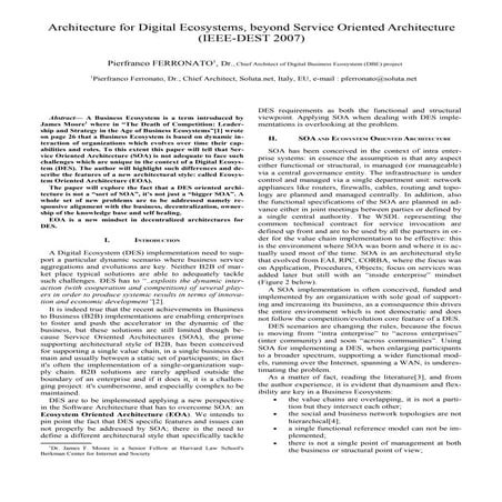 Beyond Service Oriente Architecture