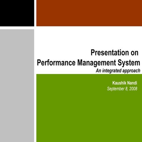 Performance Management- Guest Lecture