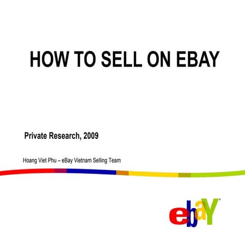 PhuHV -  Presentation - How To Sell On eBay