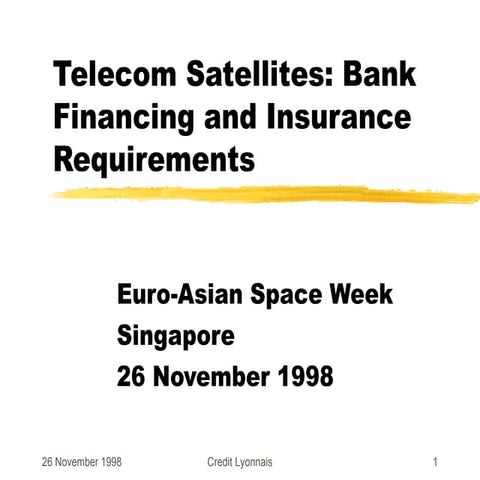 Presentation Euro Asian Space Week - 26 November 1998