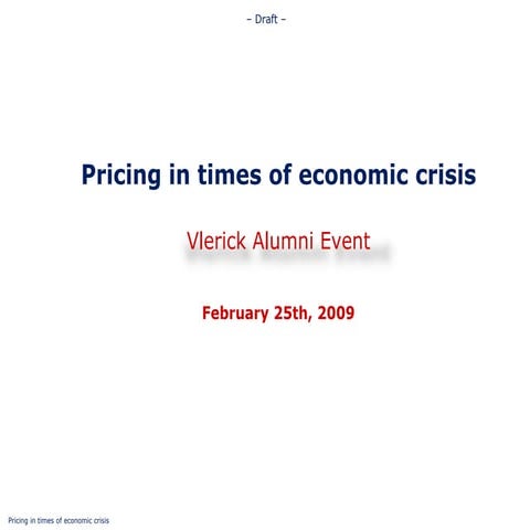 Pricing In Economic Downturn   Francois Delvaux