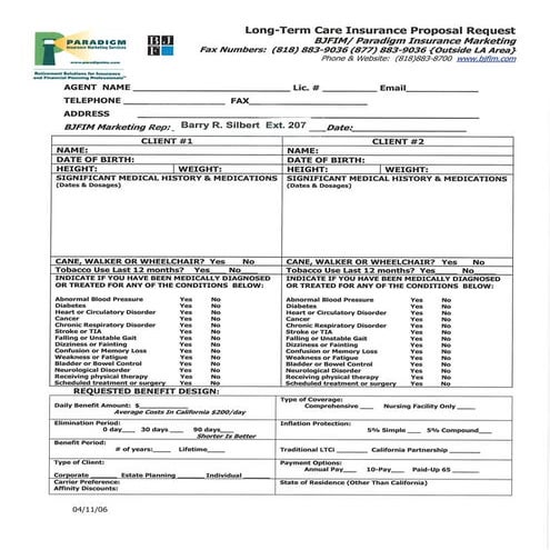 Proposal Request Form