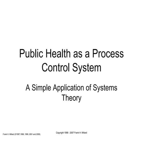Public Health As A Process Control System | PPT