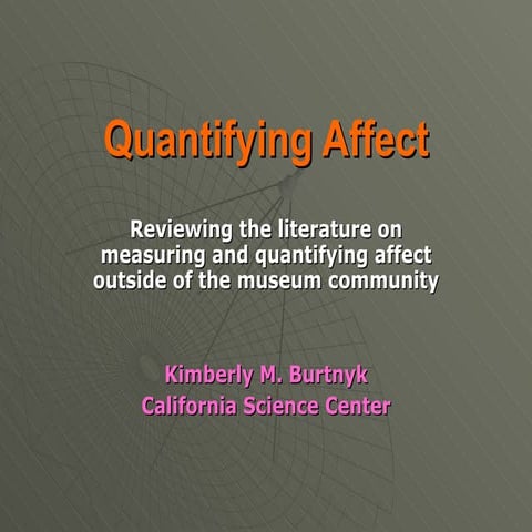 Quantifying Affect