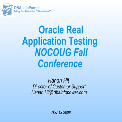 NoCOUG Presentation on Oracle RAT