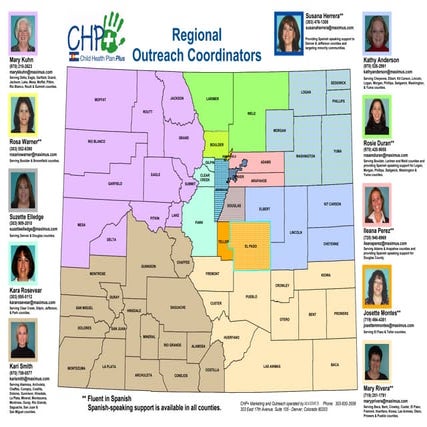 CHP+ Regional Outreach Coordinator Map | PDF