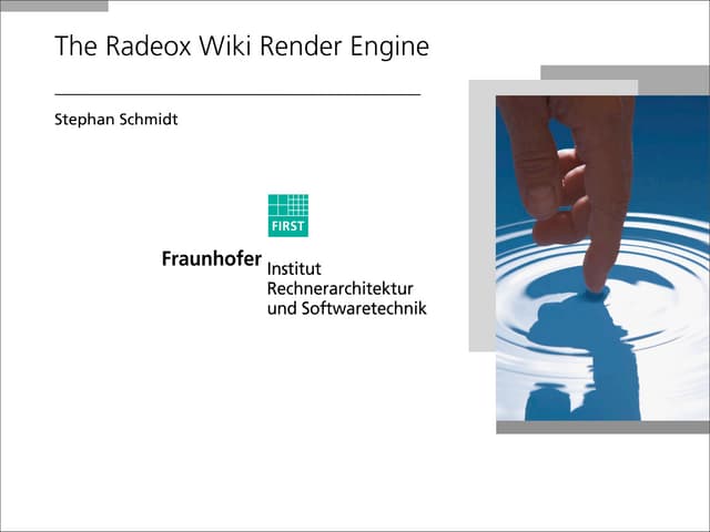 The Radeox Wiki Render Engine