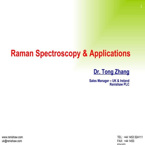 Raman Spectroscopy and Its Applications