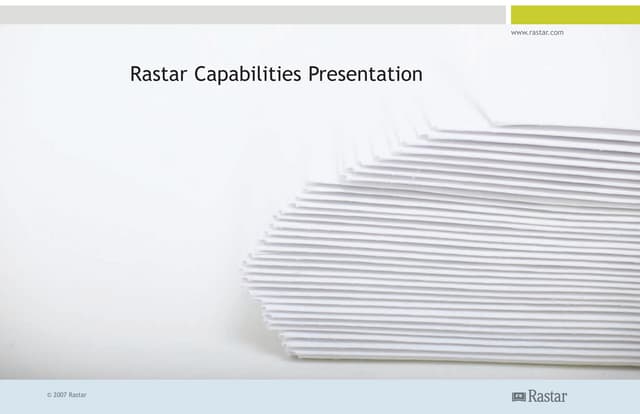 Rastar Capabilities