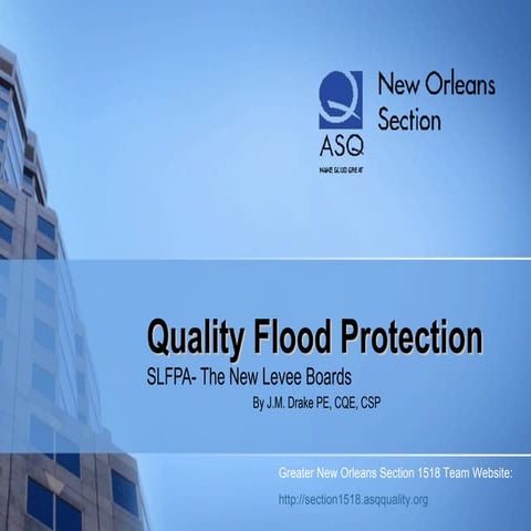  A Quality Strategy for Flood Protection