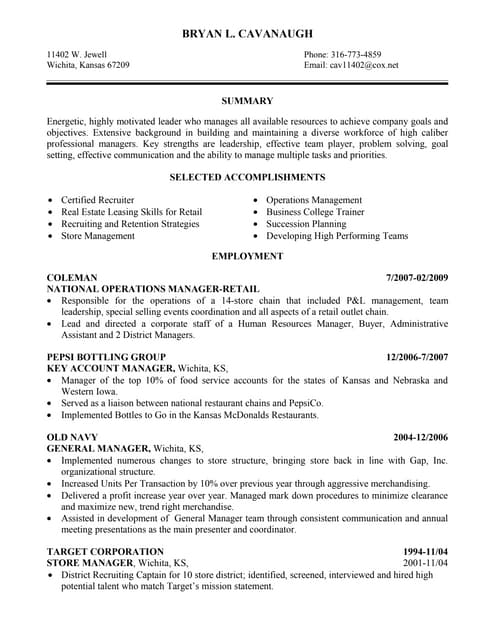 resume for oil and gas industry