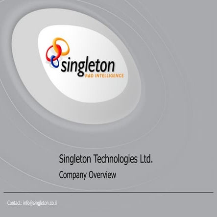 Singleton Technologies - Company Presentation