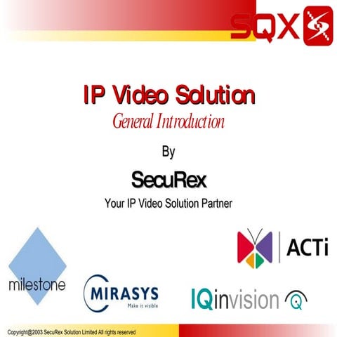 SQX IP Video Solution Q4 2007