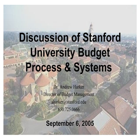 SU Budget Process And Systems Presentation