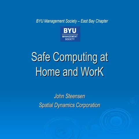 Safe Computing At Home And Work