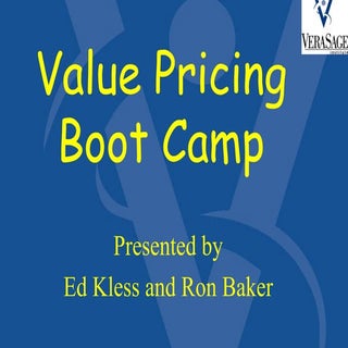 Sage-Value Pricing Boot Camp