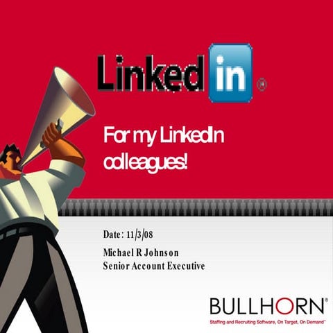 Bullhorn Sales Presentation for LinkedIn