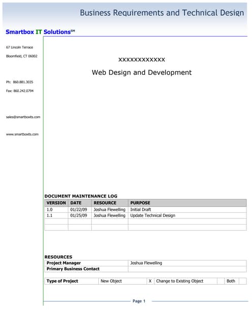 Project Business Requirements Document