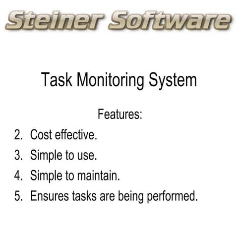 Task Monitoring System | PPT