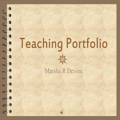 Teaching Portfolio M Devine 2008