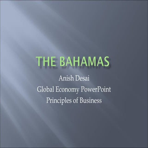 The Bahamas Global Economy Powerpoint