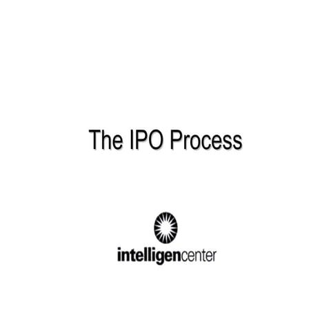 The IPO Process | PPT