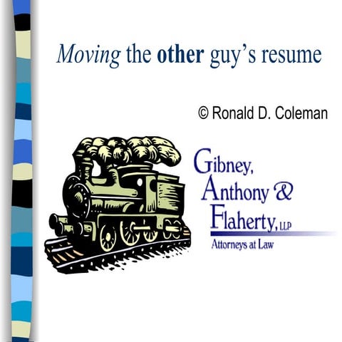 Moving the Other Guy's Resume