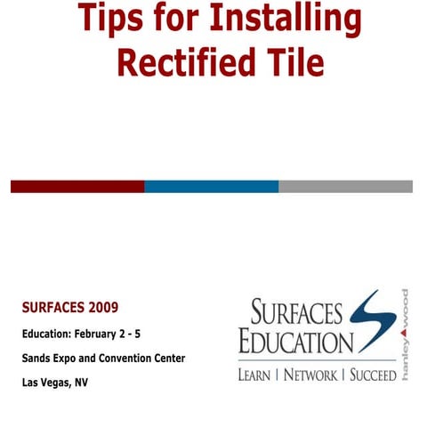 Tips For Recified Tile 