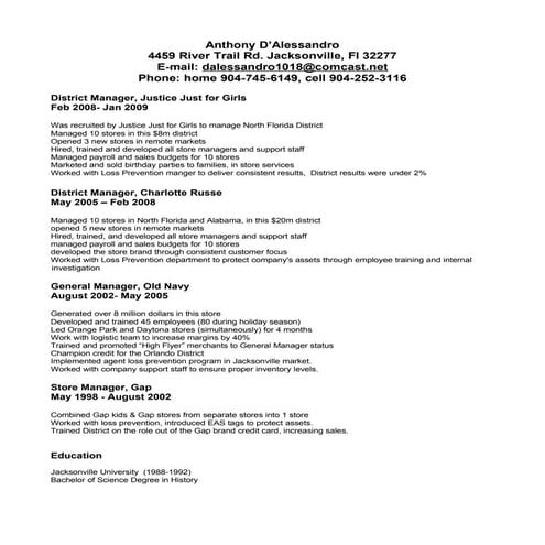 CURRENT RESUME | PDF