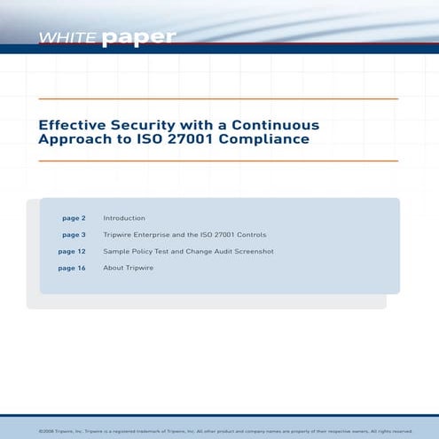 Tripwire Iso 27001 Wp