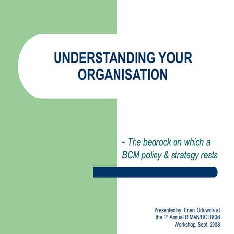 Understanding Your Organisation   