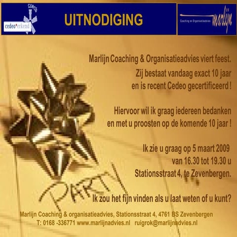 Uitnodiging 5 Maart