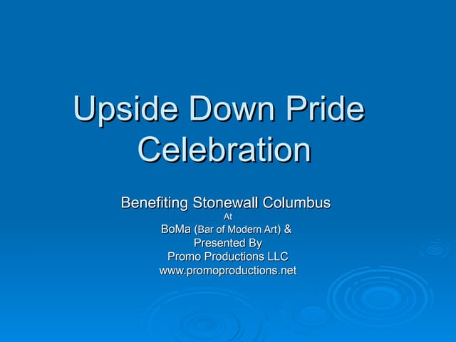 Upside Down Pride Celebration Prese...