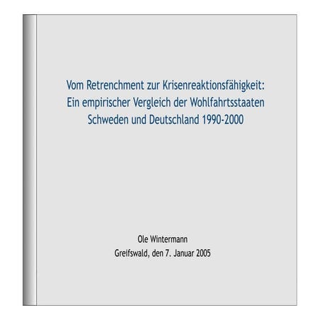 Krisenreaktion von Wohlfahrtsstaaten