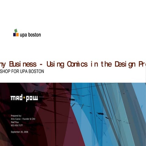 Using Comics In The Design Process Upa Boston Cueva