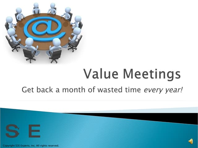 Value Meetings Promo