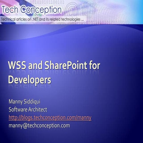 WSS And Share Point For Developers