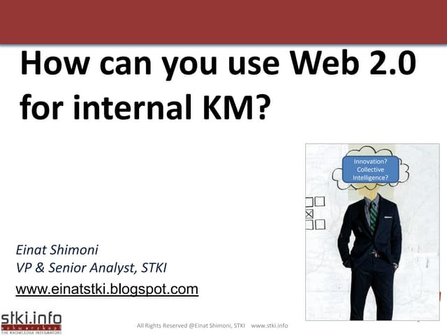 Web 2,0 for organizational Knowledge Management 2009