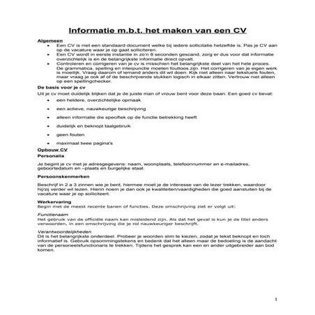Weweler Solliciatie Informatie