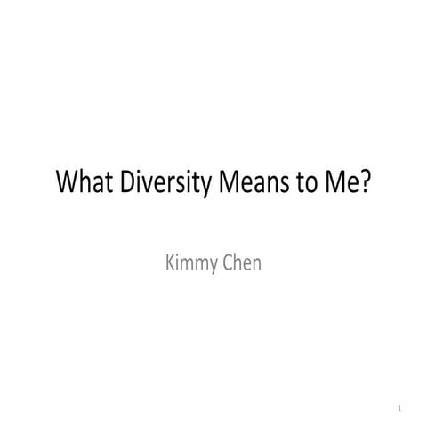 What Diversity Means to Me