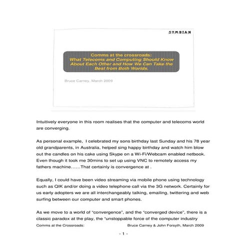 What Telecoms And Computing Can Learn From Each Other Carney