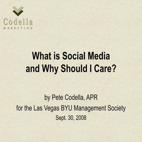 What is Social Media and Why Should I Care?