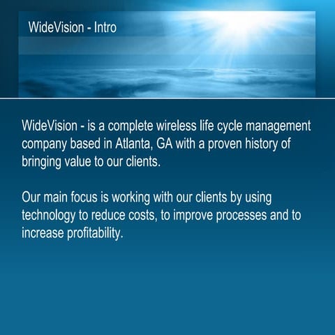 Wide Vision - Linked In Slide Show